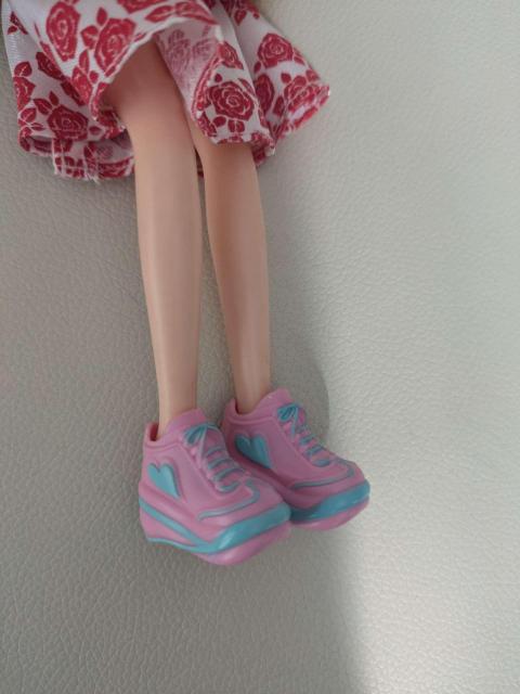 ドール用 スニーカー ピンク×水色 ハートデザイン 厚底 ドール靴 人形服 小物 < おもちゃ ドール用 スニーカー ピンク×水色 ハートデザイン 厚底 ドール靴 人形服 小物 < おもちゃの