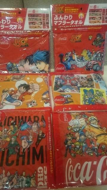 未開封 コカコーラ×ジャンプ50周年記念!マフラータオル 全6種類セット < ホビー 未開封 コカコーラ×ジャンプ50周年記念!マフラータオル 全6種類セット < ホビーの