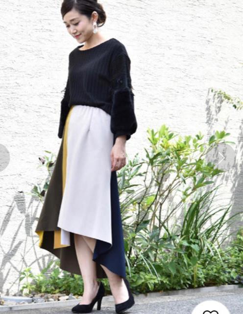 定価8,690円●切り替えイレヘムスカート●水色●Titilate Valet < 女性ファッション  定価8,690円●切り替えイレヘムスカート●水色●Titilate Valet < 女性ファッションの