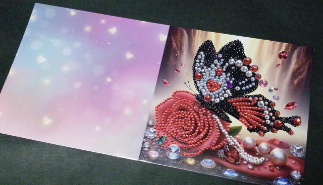 ダイヤモンドアート★グリーティングカードDゴスロリ好きな方に < インテリア/ライフ  ダイヤモンドアート★グリーティングカードDゴスロリ好きな方に  < インテリア/ライフの