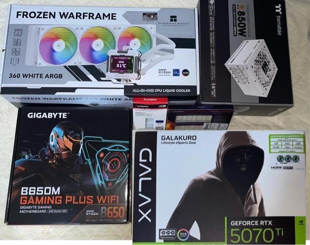yViQ[~OPCzRyzen7 7800X3D RTX5070Ti 32GB SSD1TB 850W