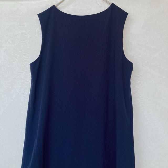 新品 ネイビー パールネックライン ノースリ パーティー ドレス ワンピース L N2m < 女性ファッション 新品 ネイビー パールネックライン ノースリ パーティー ドレス ワンピース L N2m < 女性ファッションの
