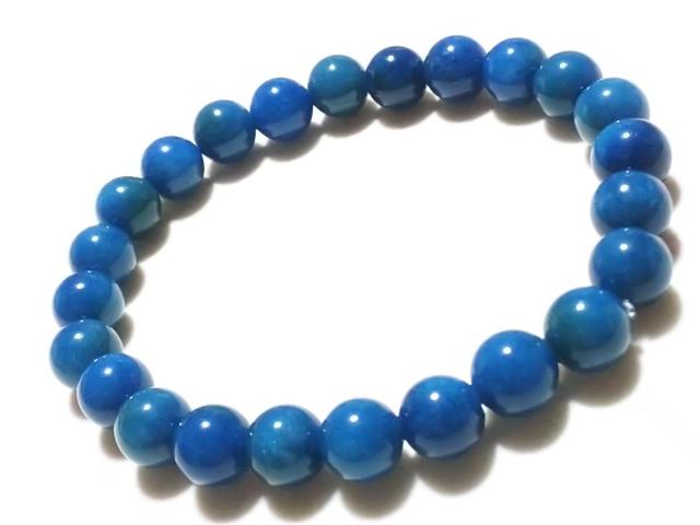 天然石★ブルーアパタイト 8mm ブレス < 女性アクセサリー/時計  天然石★ブルーアパタイト 8mm ブレス < 女性アクセサリー/時計の