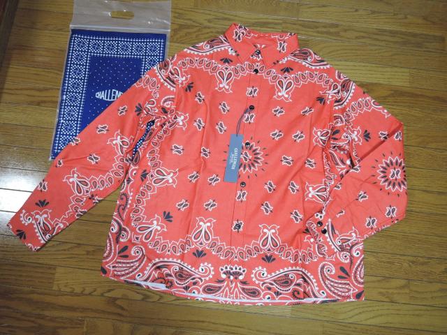 Vi CHALLENGER `W[ L/S BANDANA NEL SHIRT o_i lVc L  tl  jt@bV 