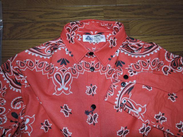 Vi CHALLENGER `W[ L/S BANDANA NEL SHIRT o_i lVc L  tl  jt@bV 