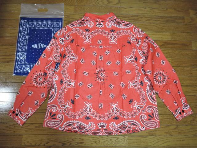 Vi CHALLENGER `W[ L/S BANDANA NEL SHIRT o_i lVc L  tl  jt@bV 