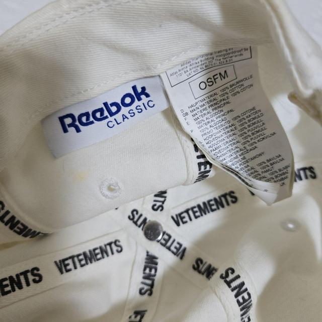 Vetements Reebok�@���F�g�����@���[�{�b�N�@�L���b�v�@�X�q�@�� �� �u�����h�� 