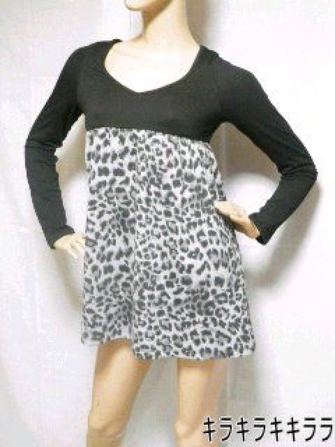 【LIP SERVICE/リップサービス】《New》レオパード/ヒョウ柄・チュニック<ブラック> < ブランド 【LIP SERVICE/リップサービス】《New》レオパード/ヒョウ柄・チュニック<ブラック> < ブランドの