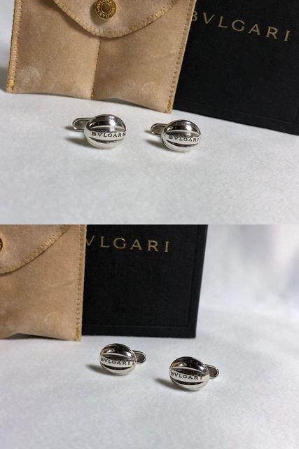 正規良 ブルガリBVLGARI ロゴ文字オーバル立体ラインカフス カフリンクス SV925ボタン 付属有 ハイエンドラグジュアリー < ブランド  正規良 ブルガリBVLGARI ロゴ文字オーバル立体ラインカフス カフリンクス SV925ボタン 付属有 ハイエンドラグジュアリー < ブランドの