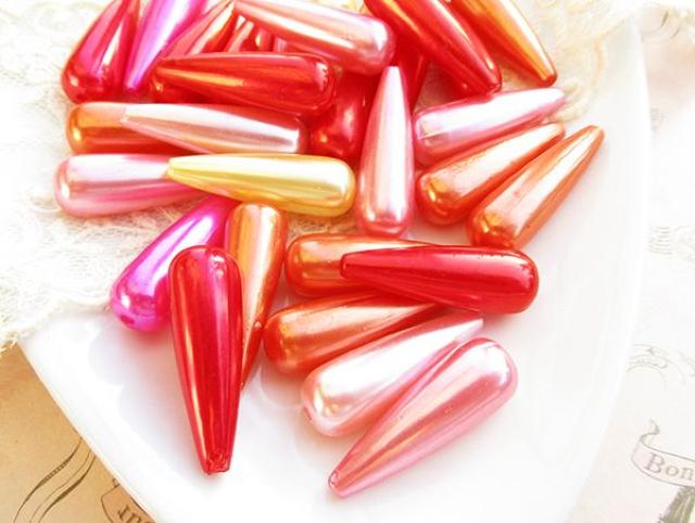 しずく型パールビーズ大30個暖色系 < ペット/手芸/園芸  しずく型パールビーズ大30個暖色系  < ペット/手芸/園芸の