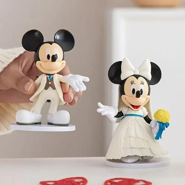 爆ヤス価格1590円★2個セット ミッキとミニー・マウスの結婚記念品 - 白いドレスのカップルと黄色い花束フィギュア < ホビー  爆ヤス価格1590円★2個セット ミッキとミニー・マウスの結婚記念品 - 白いドレスのカップルと黄色い花束フィギュア < ホビーの
