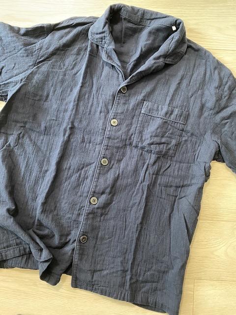 ★GUメンズオーガニックコットンパジャマシャツLサイズ紺色ネイビー★ < ブランド  ★GUメンズオーガニックコットンパジャマシャツLサイズ紺色ネイビー★  < ブランドの