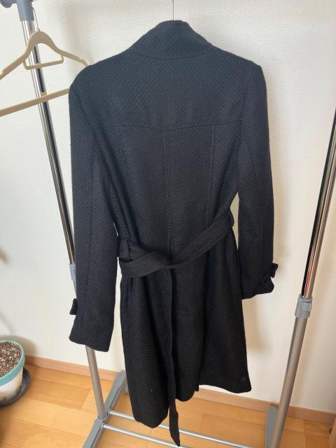 iMAGE イマージュ 黒 ブラック スタンドカラー コート 11号 ベルト付 上品 アウター < ブランド iMAGE イマージュ 黒 ブラック スタンドカラー コート 11号 ベルト付 上品 アウター < ブランドの