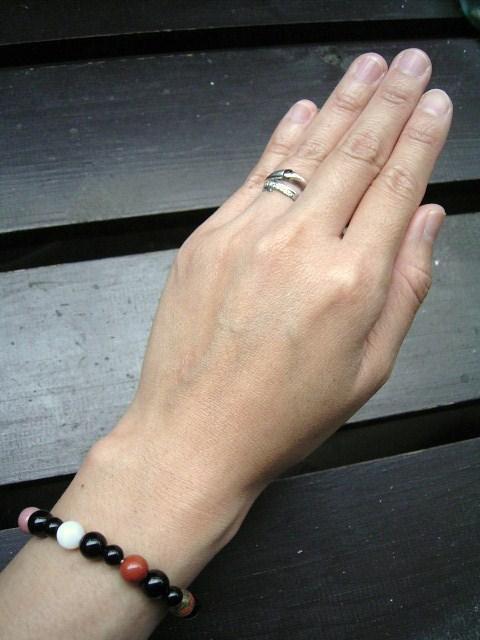 *和風*オニキスxジャスパーxロードナイトx白蝶貝 < 男性アクセサリー/時計 *和風*オニキスxジャスパーxロードナイトx白蝶貝 < 男性アクセサリー/時計の