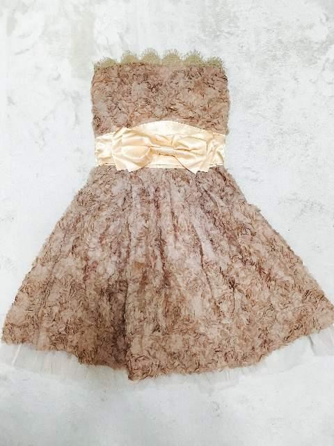 languageモカベージュ愛沢えみりちゃん着用フラワーフレアドレス < ブランド languageモカベージュ愛沢えみりちゃん着用フラワーフレアドレス < ブランドの