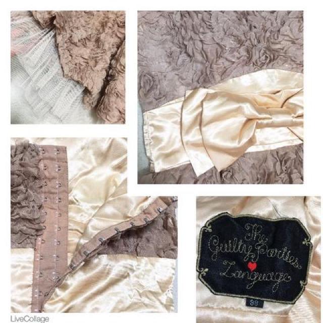 languageモカベージュ愛沢えみりちゃん着用フラワーフレアドレス < ブランド languageモカベージュ愛沢えみりちゃん着用フラワーフレアドレス < ブランドの