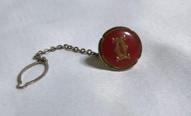 正規 カルティエCartier 2Cロゴ ネクタイピン ゴールド×赤 タイタニックタイピン ブローチ < ブランド  正規 カルティエCartier 2Cロゴ ネクタイピン ゴールド×赤 タイタニックタイピン ブローチ  < ブランドの