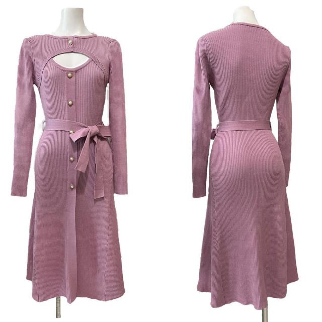 新品胸の小窓がセクシー 3シーズン対応リヴニットワンピー < 女性ファッション 新品胸の小窓がセクシー 3シーズン対応リヴニットワンピー < 女性ファッションの