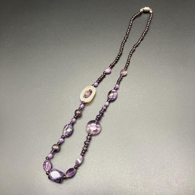 即決 エレガント パープル ネックレス < 女性アクセサリー/時計 即決 エレガント パープル ネックレス < 女性アクセサリー/時計の