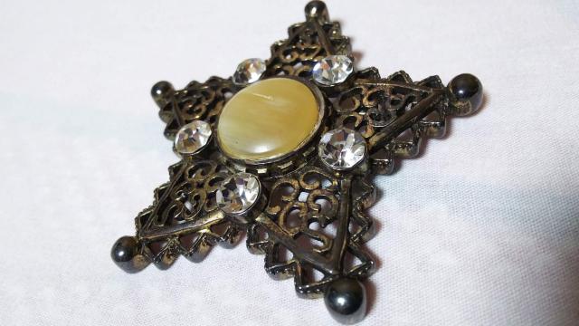 正規限定 Dior ラグジュアリーアンティーク ゴシックスターブローチ 2WAY 天然石コンポジット 五芒星 ネックレストップ L < ブランド  正規限定 Dior ラグジュアリーアンティーク ゴシックスターブローチ 2WAY 天然石コンポジット 五芒星 ネックレストップ L < ブランドの