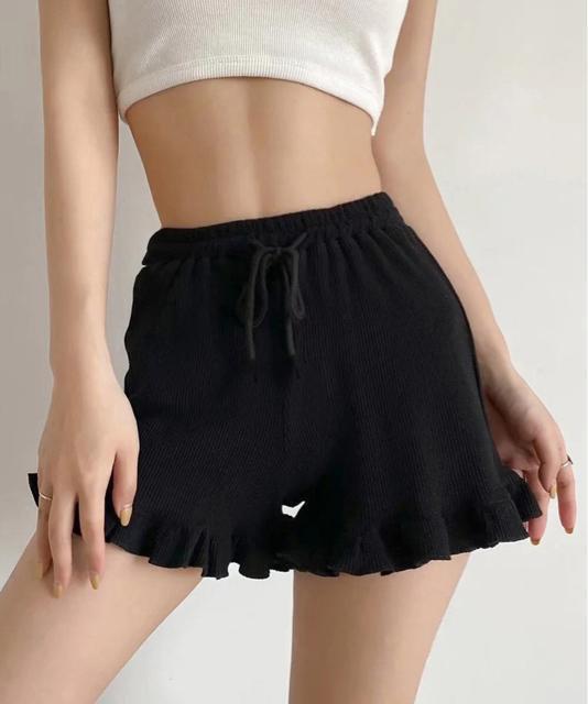 送料無料 新品 フリルペチパンツ ワッフルショートパンツ < 女性ファッション  送料無料 新品 フリルペチパンツ ワッフルショートパンツ < 女性ファッションの