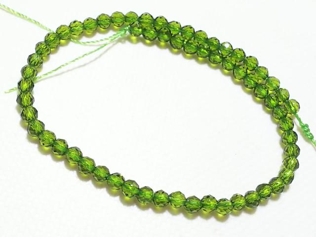 天然石★ペリドット 3mm64面カット 半連 < 女性アクセサリー/時計  天然石★ペリドット 3mm64面カット 半連 < 女性アクセサリー/時計の