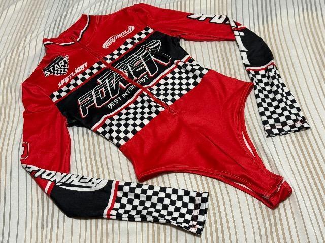 レーシングスーツ風デザイン★イベント衣装用ロングスリーブレオタード★Mサイズ < レジャー/スポーツ  レーシングスーツ風デザイン★イベント衣装用ロングスリーブレオタード★Mサイズ  < レジャー/スポーツの