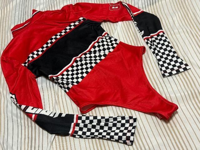 レーシングスーツ風デザイン★イベント衣装用ロングスリーブレオタード★Mサイズ < レジャー/スポーツ  レーシングスーツ風デザイン★イベント衣装用ロングスリーブレオタード★Mサイズ < レジャー/スポーツの