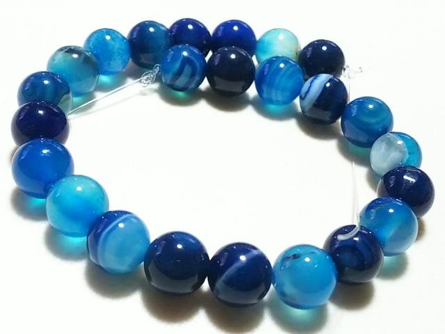 天然石★青條紋瑪瑙 ラウンド8mm 半連 < 女性アクセサリー/時計 天然石★青條紋瑪瑙 ラウンド8mm 半連 < 女性アクセサリー/時計の