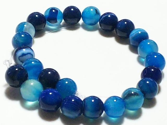 天然石★青條紋瑪瑙 ラウンド8mm 半連 < 女性アクセサリー/時計 天然石★青條紋瑪瑙 ラウンド8mm 半連 < 女性アクセサリー/時計の