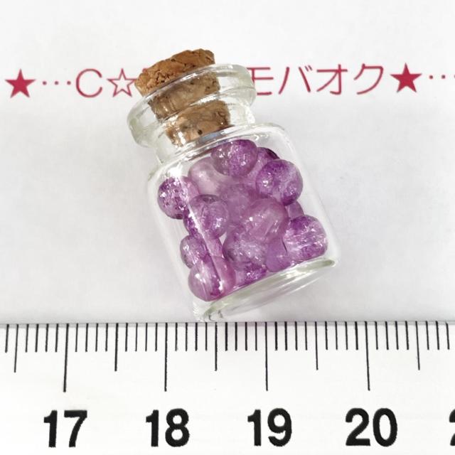 27*クラックガラスビーズ入り ガラス小瓶 蓋接着なし 27 < 女性ファッション 27*クラックガラスビーズ入り ガラス小瓶 蓋接着なし 27 < 女性ファッションの