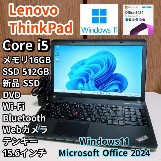 Lenovo Corei5 ������16GB �V�iSSD512GB DVD Web�J���� Windows11 Office2024  �� PC�{��/���Ӌ@��� 