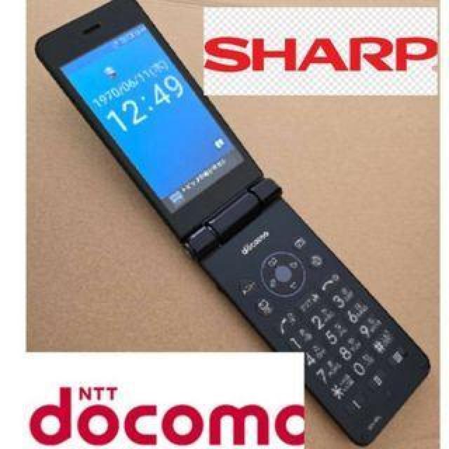 docomo AQUOS SHARP製 4G LTE対応 折りたたみ携帯電話 ブラック 利用
