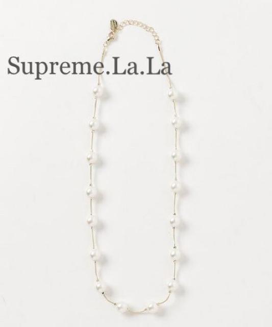 雑誌掲載●3,780円●Supreme.La.Laシュープリームララ●スネークチェーンパールネックレス●ゴールド●ロングネックレス < ブランド  雑誌掲載●3,780円●Supreme.La.Laシュープリームララ●スネークチェーンパールネックレス●ゴールド●ロングネックレス  < ブランドの