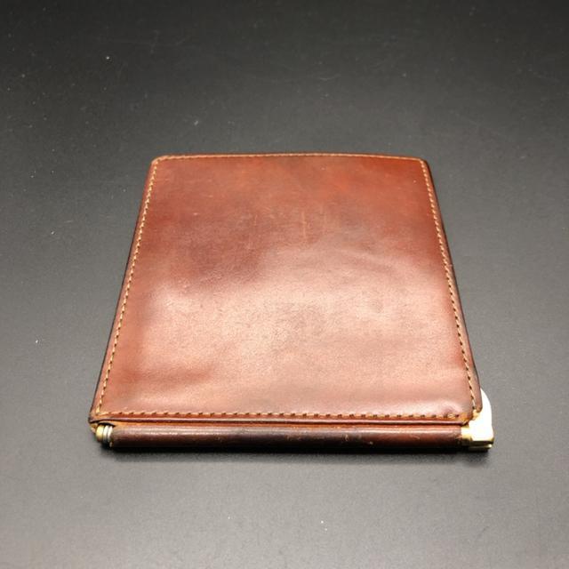即決 OIL SHELL CORDOVAN 札入れ マネークリップ < 男性ファッション  即決 OIL SHELL CORDOVAN 札入れ マネークリップ < 男性ファッションの
