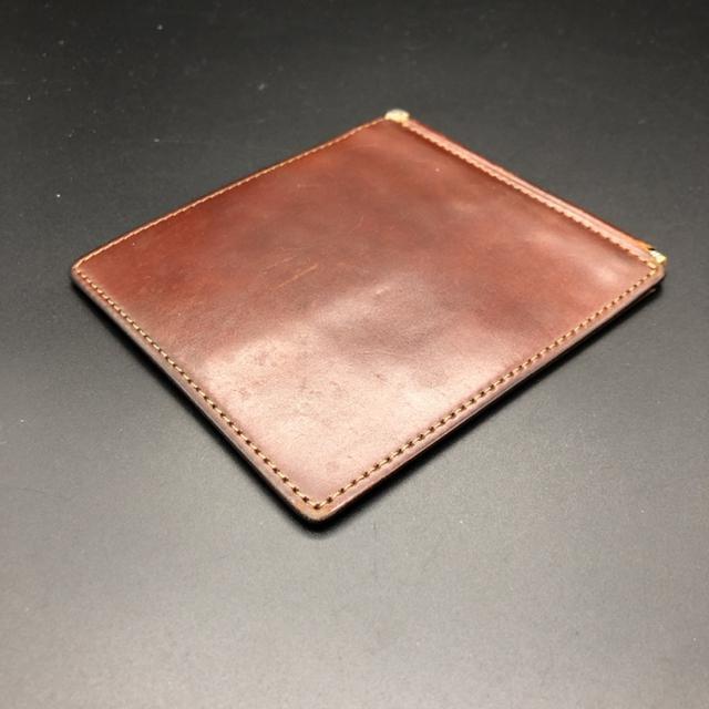 即決 OIL SHELL CORDOVAN 札入れ マネークリップ < 男性ファッション  即決 OIL SHELL CORDOVAN 札入れ マネークリップ < 男性ファッションの