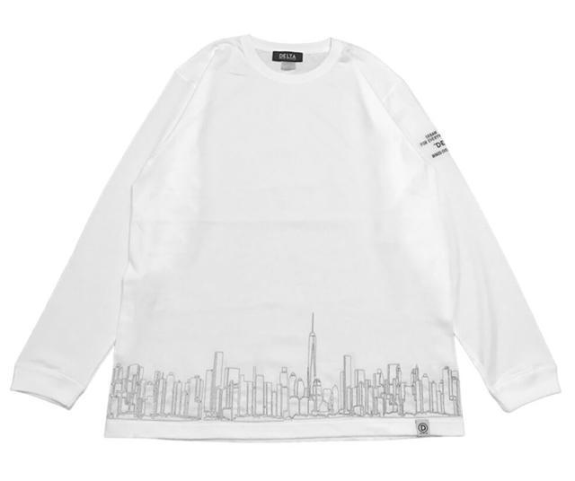DELTAEMB SKYLINE L/S T-SHIRT "WHITE"   jt@bV 