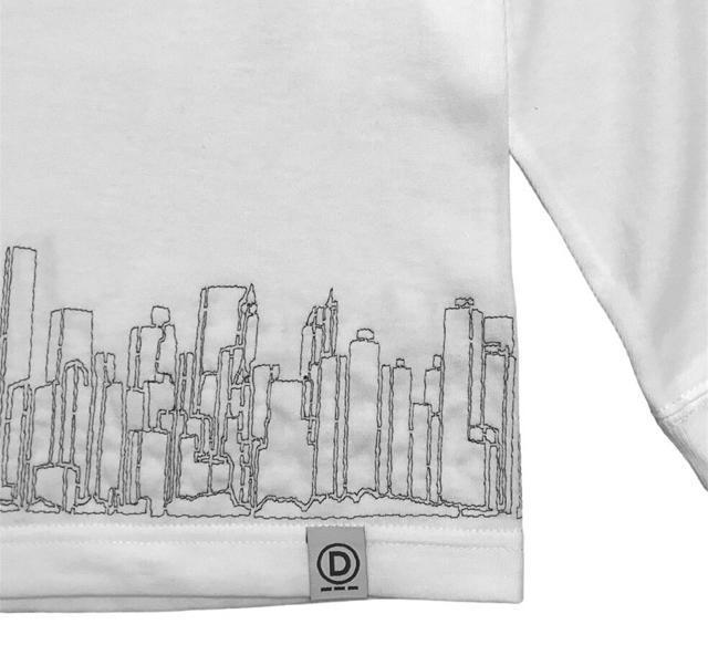 DELTAEMB SKYLINE L/S T-SHIRT "WHITE"  jt@bV 