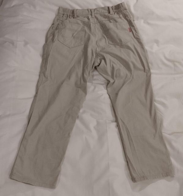 BROWDWIN ペグトップ ベージュチノパンツ クロップド 古着 W69~77 < 女性ファッション  BROWDWIN ペグトップ ベージュチノパンツ クロップド 古着 W69~77 < 女性ファッションの