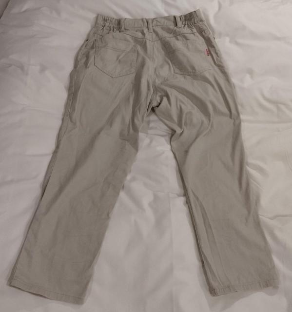 BROWDWIN ペグトップ ベージュチノパンツ クロップド 古着 W69~77 < 女性ファッション  BROWDWIN ペグトップ ベージュチノパンツ クロップド 古着 W69~77 < 女性ファッションの