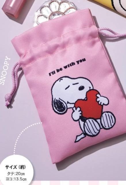 sweet雑誌付録★スヌーピー ★巾着ポーチ < アニメ/コミック/キャラクター sweet雑誌付録★スヌーピー ★巾着ポーチ < アニメ/コミック/キャラクターの