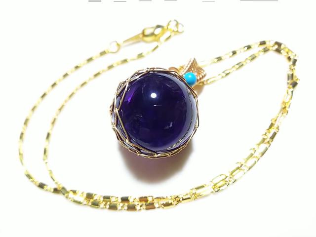 天然石★ウルグアイ アメジスト 18mm ペンダント < 女性アクセサリー/時計 天然石★ウルグアイ アメジスト 18mm ペンダント < 女性アクセサリー/時計の