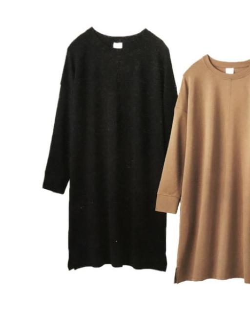 フェリシモ〓究極のカットソー黒チュニックワンピース(L)新品〓 < ブランド フェリシモ〓究極のカットソー黒チュニックワンピース(L)新品〓 < ブランドの