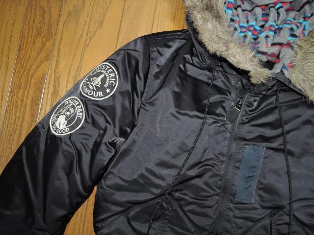 HYSTERIC GLAMOUR ヒステリックグラマー N2-Bジャケット S 黒 ファーパーカーPRIMALOFT モッズコート < ブランド  HYSTERIC GLAMOUR ヒステリックグラマー N2-Bジャケット S 黒 ファーパーカーPRIMALOFT モッズコート < ブランドの