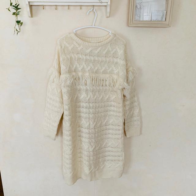 切手可 フリンジ 付 ニットワンピース < 女性ファッション  切手可 フリンジ 付 ニットワンピース  < 女性ファッションの