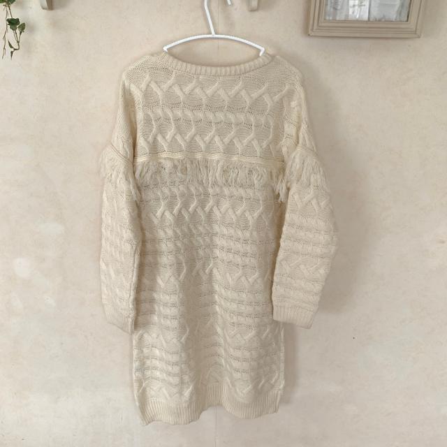 切手可 フリンジ 付 ニットワンピース < 女性ファッション  切手可 フリンジ 付 ニットワンピース < 女性ファッションの