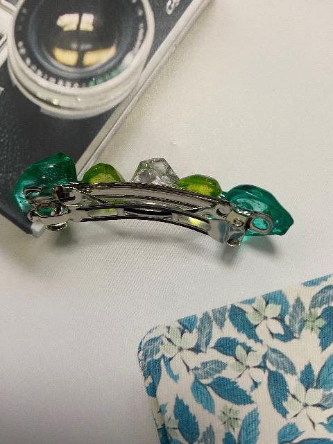 レジン 鉱石バレッタ グリーン系 < 女性ファッション  レジン 鉱石バレッタ グリーン系 < 女性ファッションの