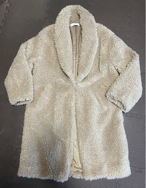 美品 AZUL BY MOUSSY アズール ボアロングコート ベージュ Mサイズ フリース レディース < ブランド  美品 AZUL BY MOUSSY アズール ボアロングコート ベージュ Mサイズ フリース レディース < ブランドの
