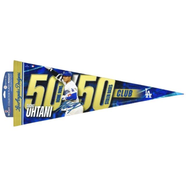 高騰中!大谷翔平選手 50−50 クラブ ペナント サイン入り(プリント) 2024 記念グッズ < レジャー/スポーツ 高騰中!大谷翔平選手 50−50 クラブ ペナント サイン入り(プリント) 2024 記念グッズ < レジャー/スポーツの