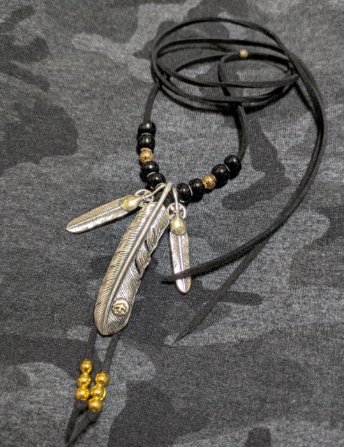 キムタク仕様★木村拓哉★3点フェザー★ホワイトハーツ★新品未着用★送料無料 < 男性アクセサリー/時計 キムタク仕様★木村拓哉★3点フェザー★ホワイトハーツ★新品未着用★送料無料 < 男性アクセサリー/時計の